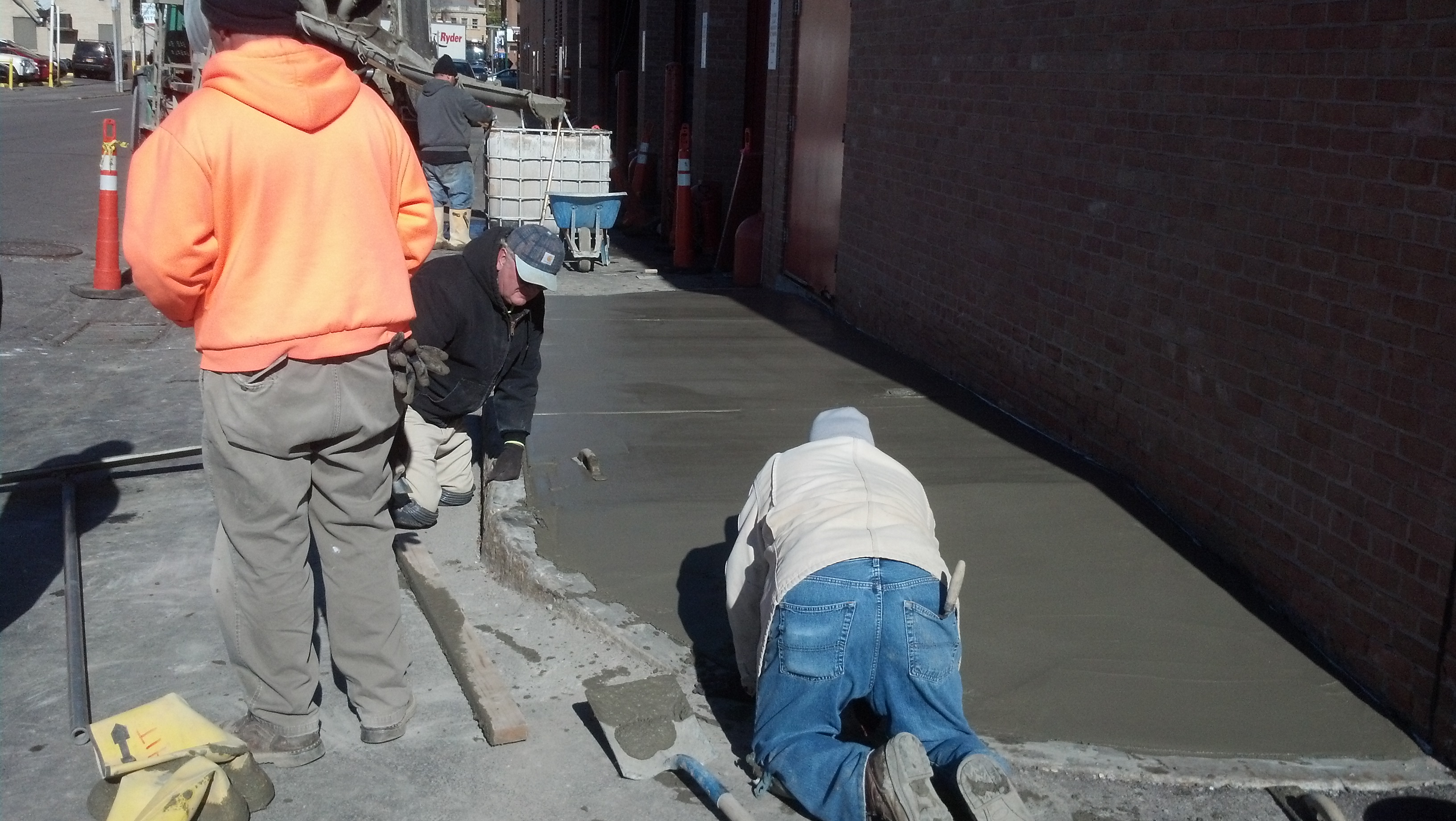 Oncenter sidewalk pour