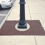 Flexi-Pave around a light pole