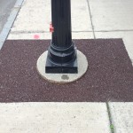 Flexi-Pave around a light pole